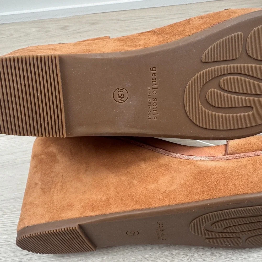 Gentle Souls by Kenneth Cole Platform Wedge Sandals Size 9.5 Brown